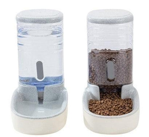 Automatic Pet Feeder And Drinking Fountain Combo
