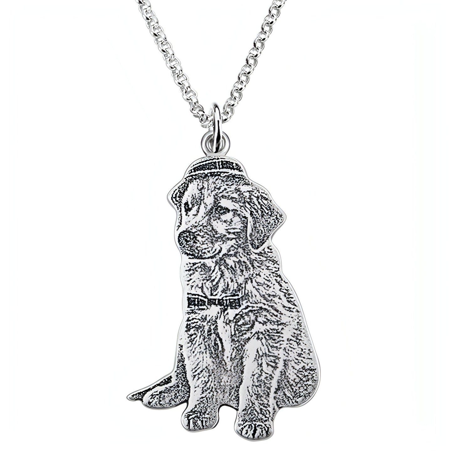 Personalized Pet Memorial Necklace â€?Custom Engraved Cat & Dog Pendant